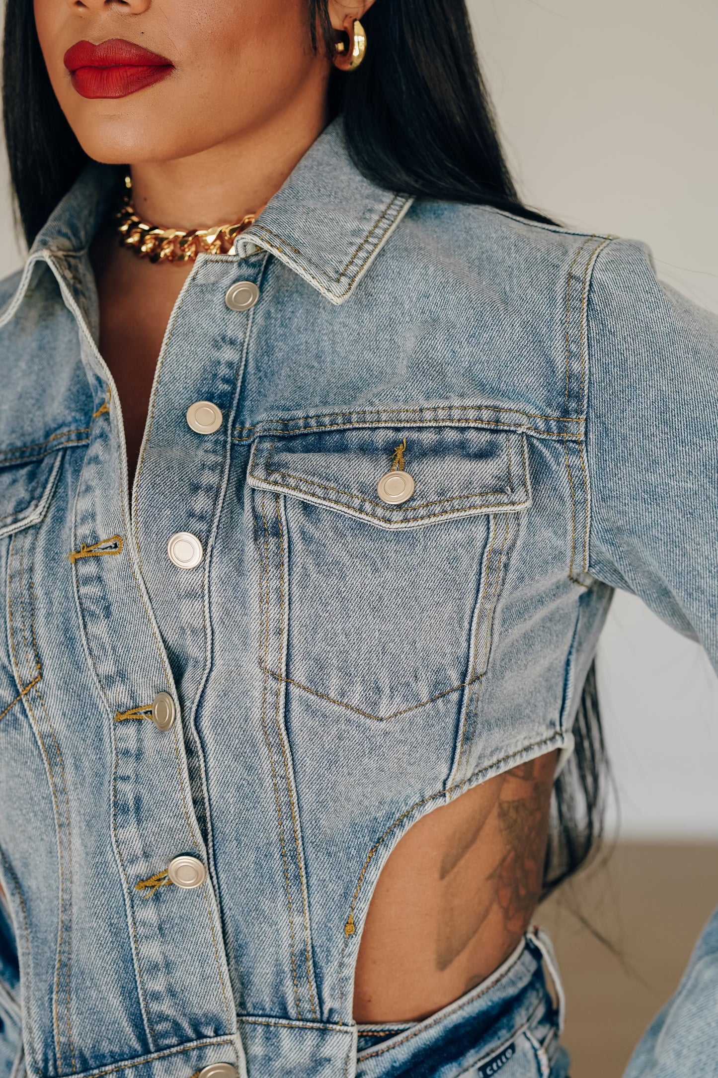 Roxi Denim Crop