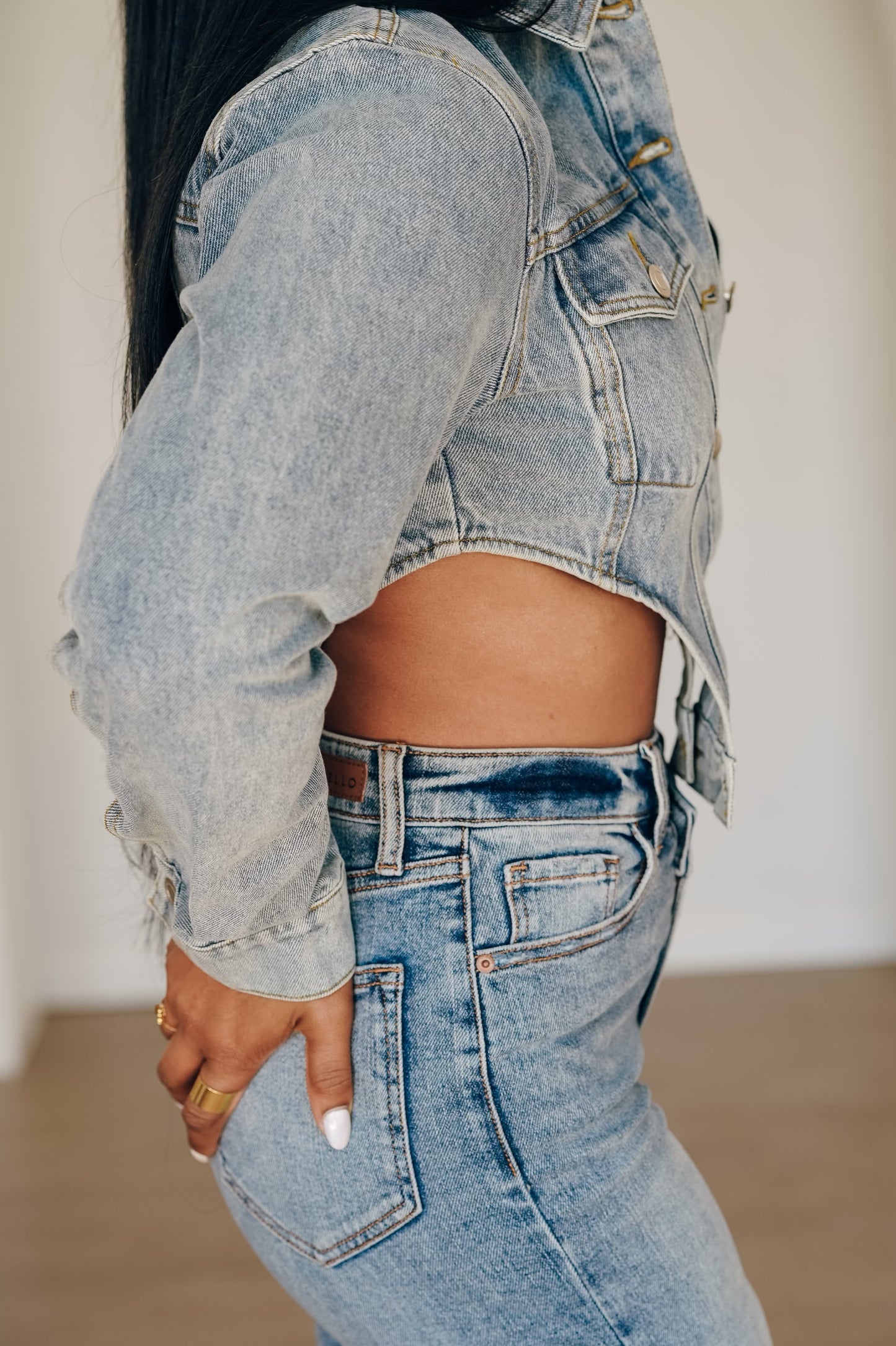 Roxi Denim Crop